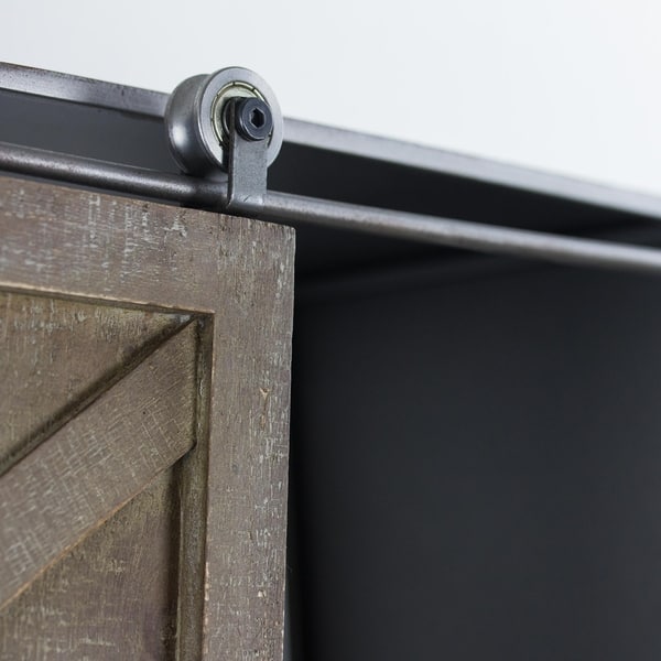 Shop American Art Decor Farmhouse Sliding Barn Door Storage Shelf