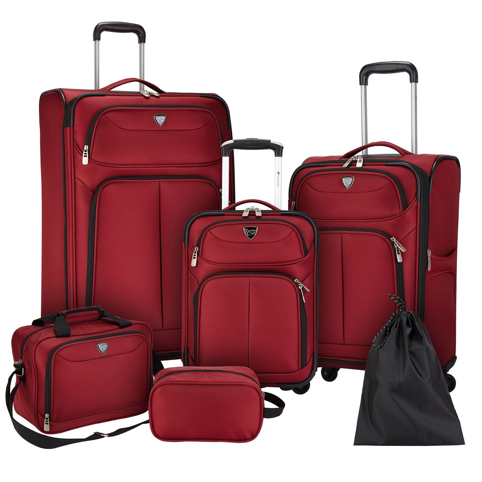 red spinner luggage