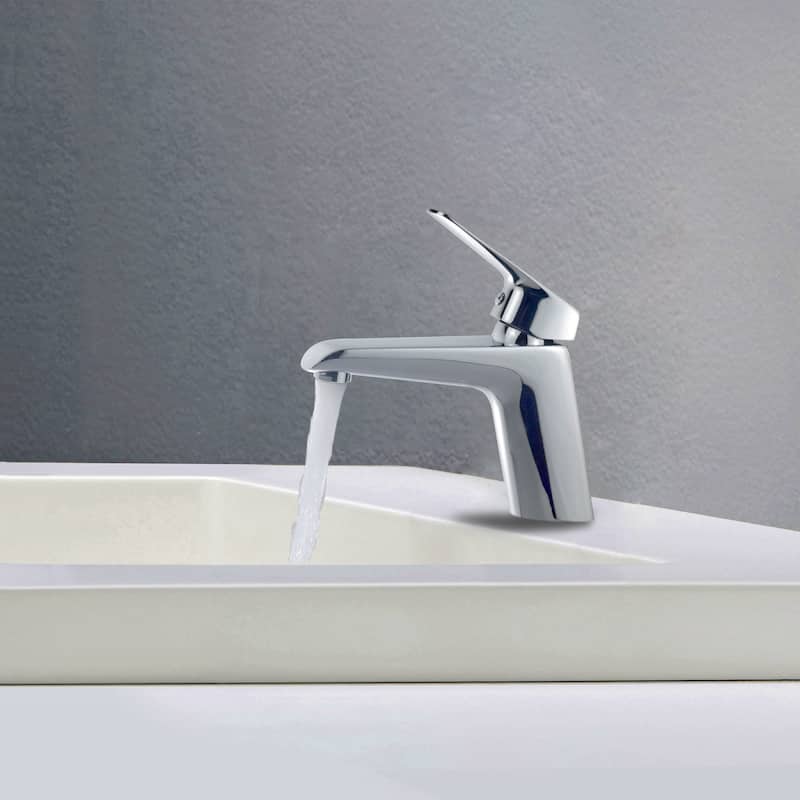 EVIVA Lotus Single Handle Bathroom Sink Faucet (Chrome)