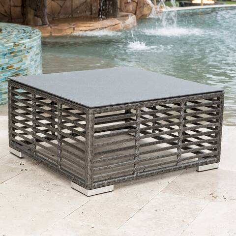 Panama Jack Graphite Grey Aluminum/Resin Square Coffee Table