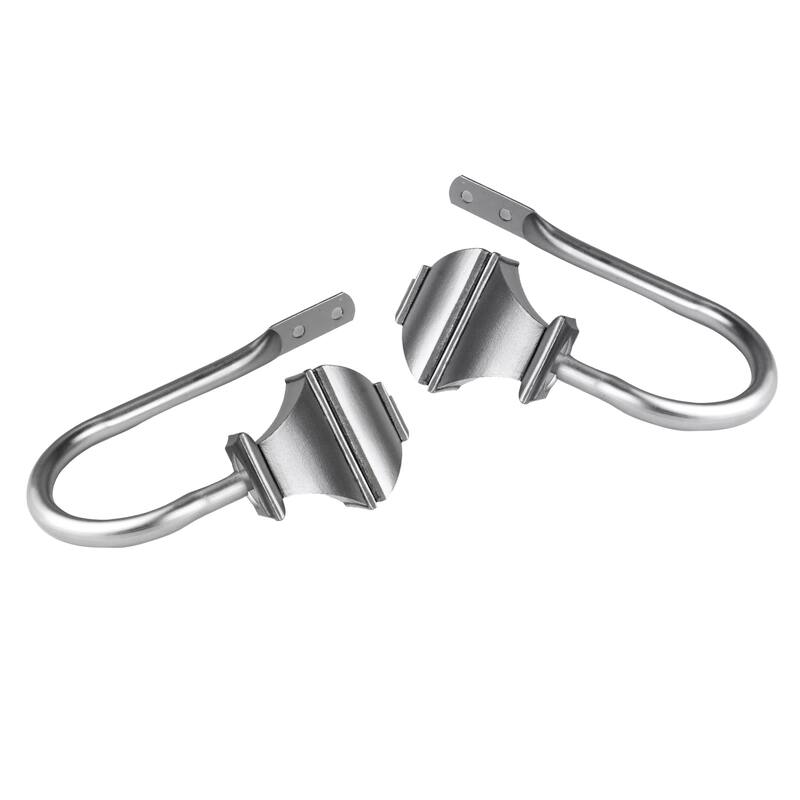 InStyleDesign Eugene Curtain Holdback Pair - n/a - Nickel Finish/Satin/Silver Finish - satin nickel