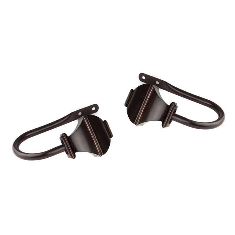 InStyleDesign Eugene Curtain Holdback Pair - n/a - Brown Finish - Cocoa