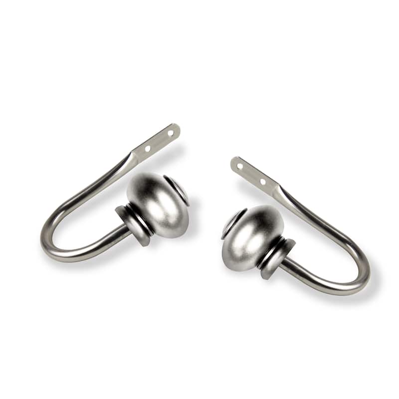 InStyleDesign Monroe Curtain Holdback Pair - n/a - Nickel Finish/Satin/Silver Finish - satin nickel