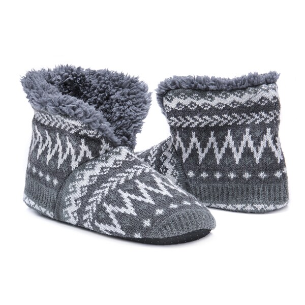 men's muk luks knit bootie slippers