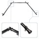 preview thumbnail 2 of 3, InStyleDesign 13/16" Bay Window Curtain Rod - 20-36 inches, 38-72 inches Black Finish - Black