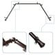 preview thumbnail 5 of 3, InStyleDesign 13/16" Bay Window Curtain Rod - 20-36 inches, 38-72 inches Brown Finish - Cocoa