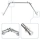 preview thumbnail 4 of 3, InStyleDesign 13/16" Bay Window Curtain Rod - 20-36 inches, 38-72 inches Nickel Finish/Satin/Silver Finish - satin nickel