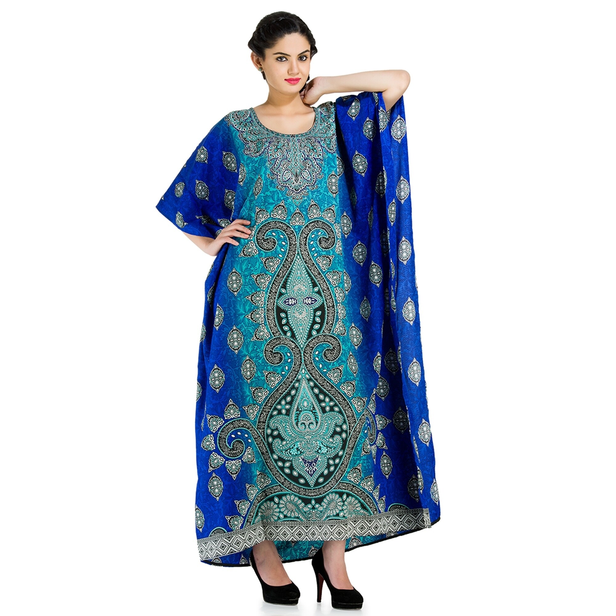 turquoise caftan