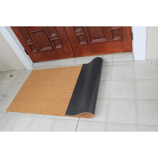 A1hc First Impression Pvc Tufted Plain Coir Doormat With More Clean Area