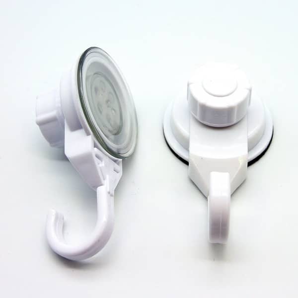 DGYB Suction Cup Hooks for Shower Set of 2 Grey Towel Hooks for