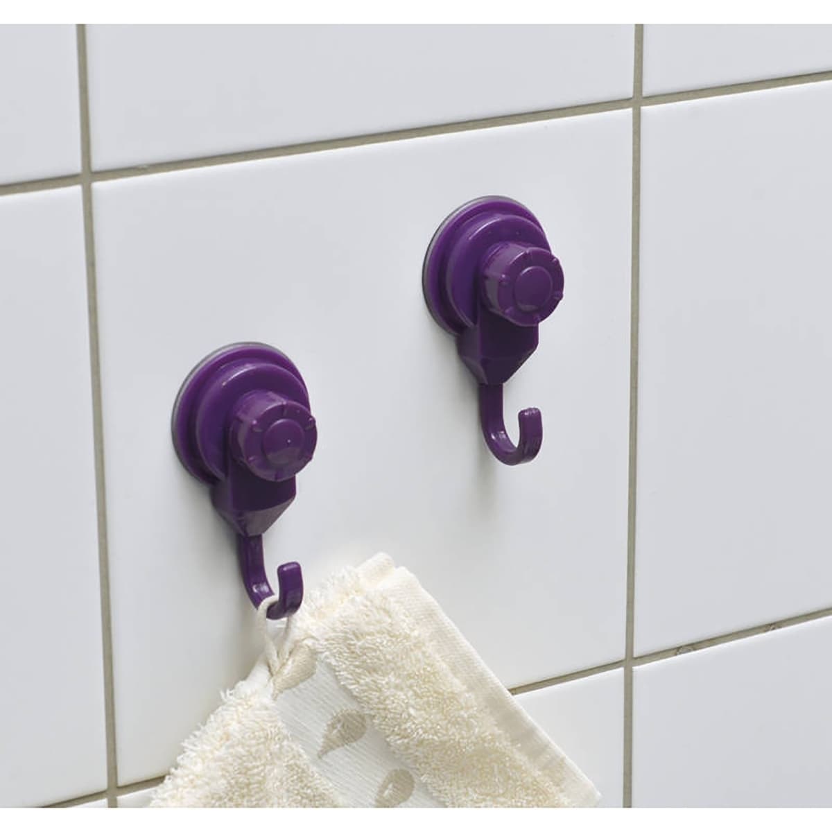 DGYB Large Suction Cup Hooks for Shower Set of 2 Brushed Nickel Towel Hooks  f