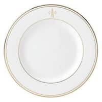 lenox federal gold block monogram salad plat