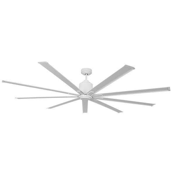 96 Inch Wet Location Industrial Ceiling Fan In White