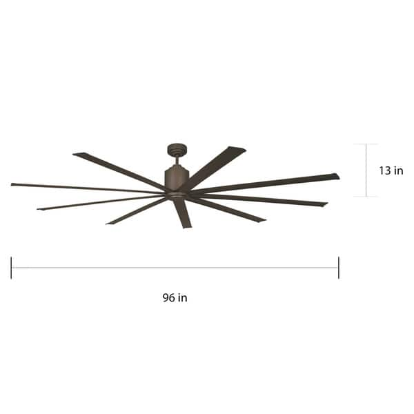 Shop 96 Inch Wet Location Ceiling Fan In Oil Rubbed Bronze