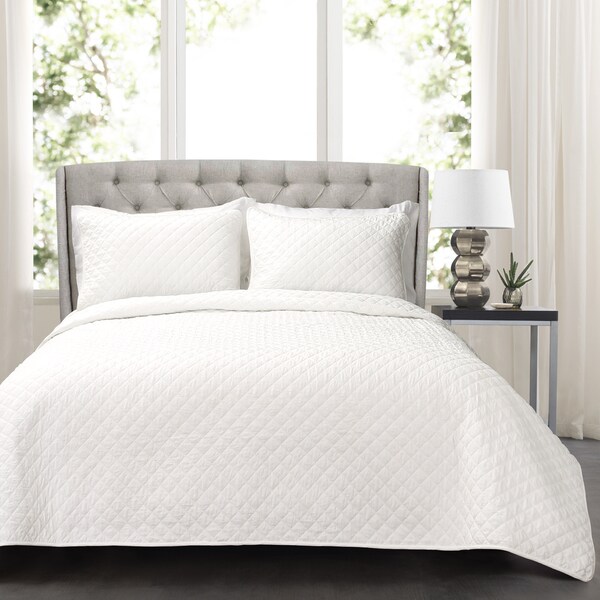 Copper Grove Balm Diamond Oversized Cotton 3-piece Quilt Set