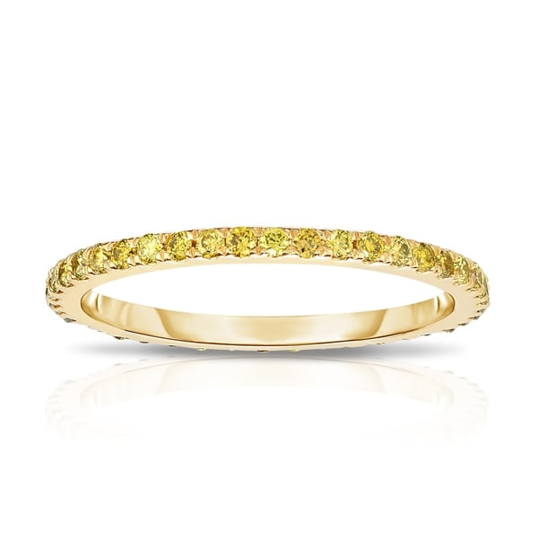 Noray Designs 14K Yellow Gold Yellow Diamond (0.40 Ct, Yellow Color, I1-I2 Clarity) Eternity Wedding Band. Opens flyout.