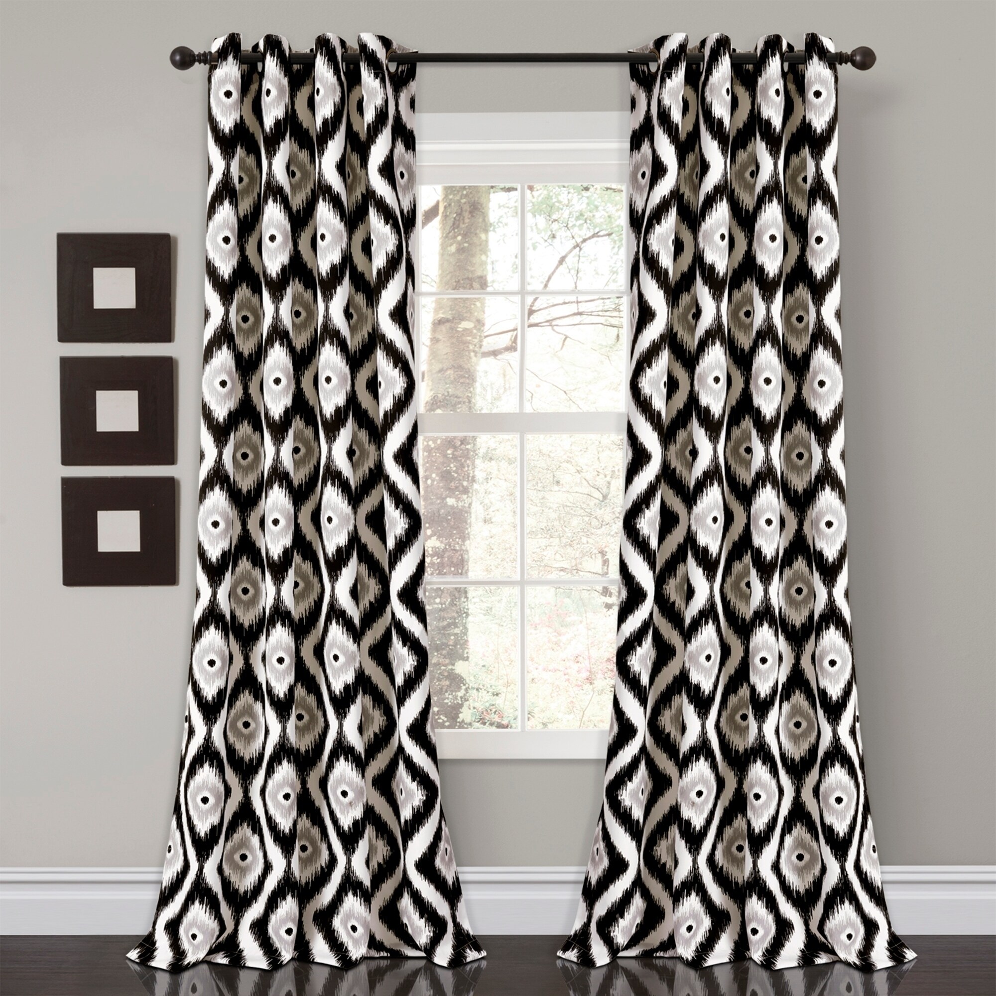 Shop Lush Decor Diamond Ikat Room Darkening Window Curtain Panel