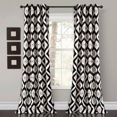 Buy Navy Ikat Curtains Drapes Online At Overstock Our Best