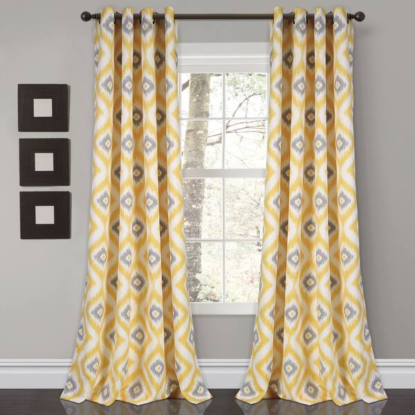 Shop Lush Decor Diamond Ikat Room Darkening Window Curtain Panel