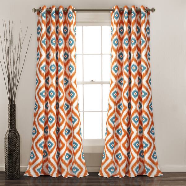 Shop Lush Decor Diamond Ikat Room Darkening Window Curtain Panel