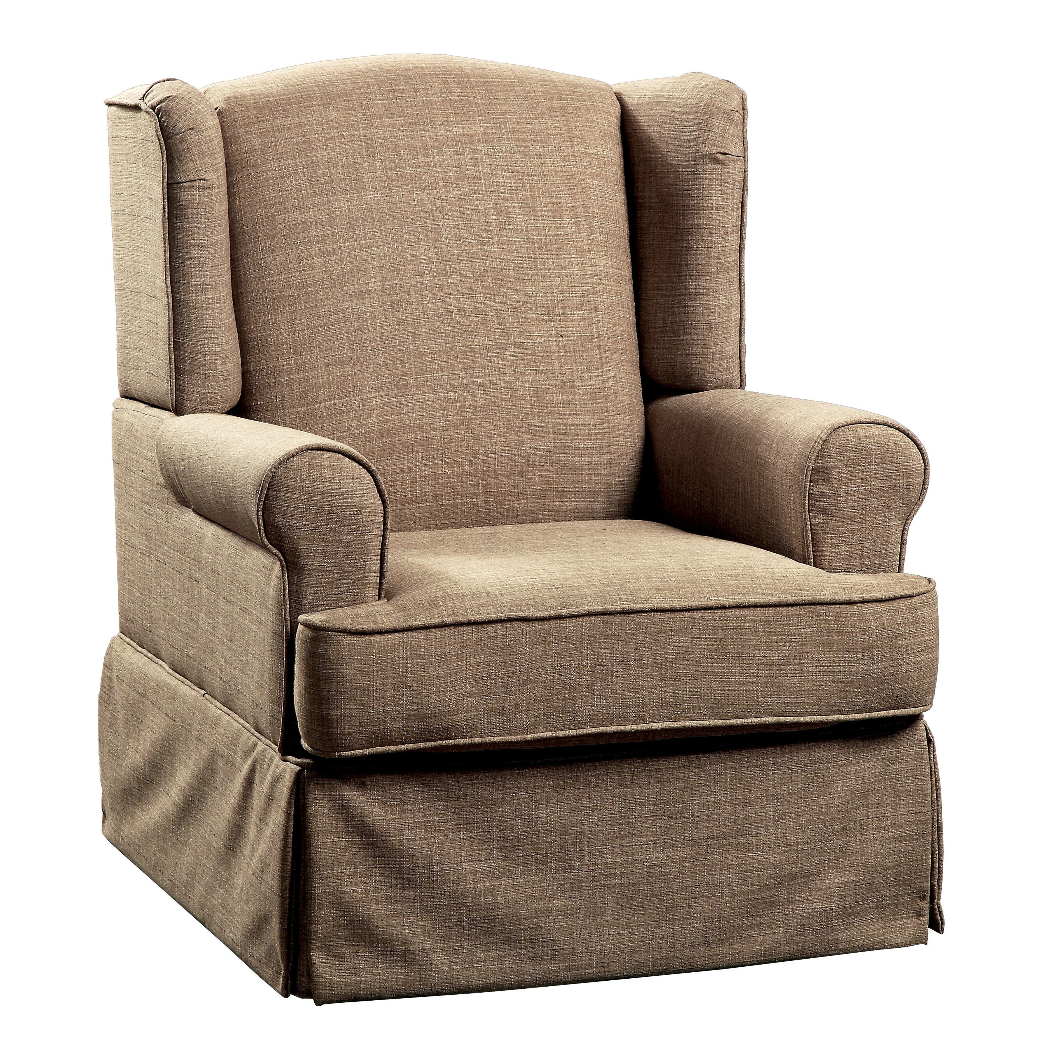 furniture of america keal transitional glider rocker chair
