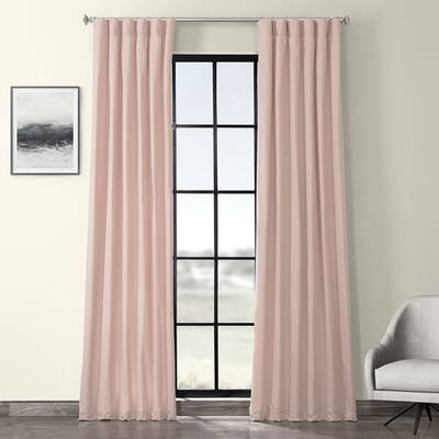 Buy Pink 120 Inches Rod Pocket Curtains Drapes Online At