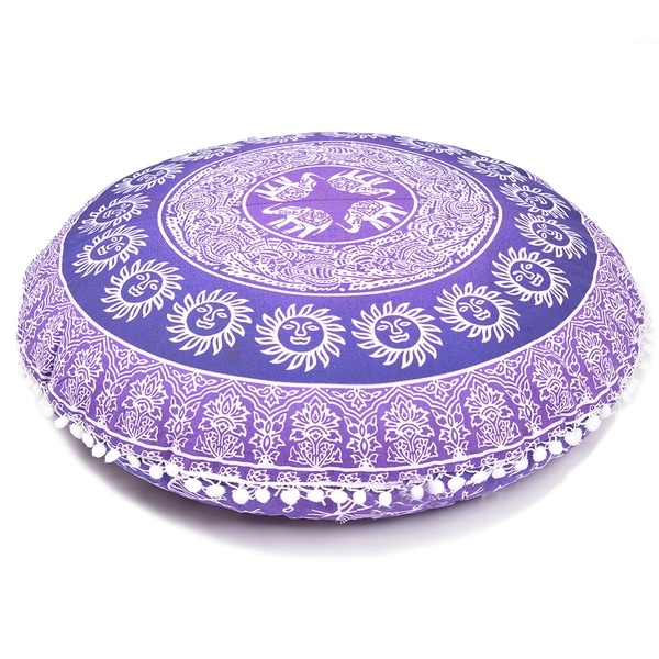 Purple Decorative Floor Pillow Cushion Cover Mandala 32 Purple Decorative Floor Pillow Cushion Cover Mandala 32