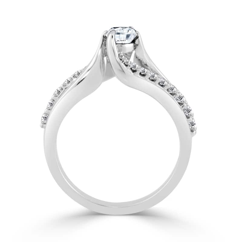 Auriya 14k Gold 3/4ct TDW Round Split-Shank Diamond Solitaire Engagement Ring by Auriya