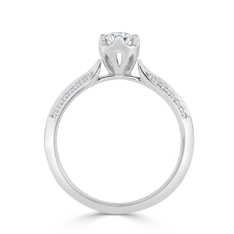 Auriya Petite 1/3ctw Round Diamond Engagement Ring 14k Gold