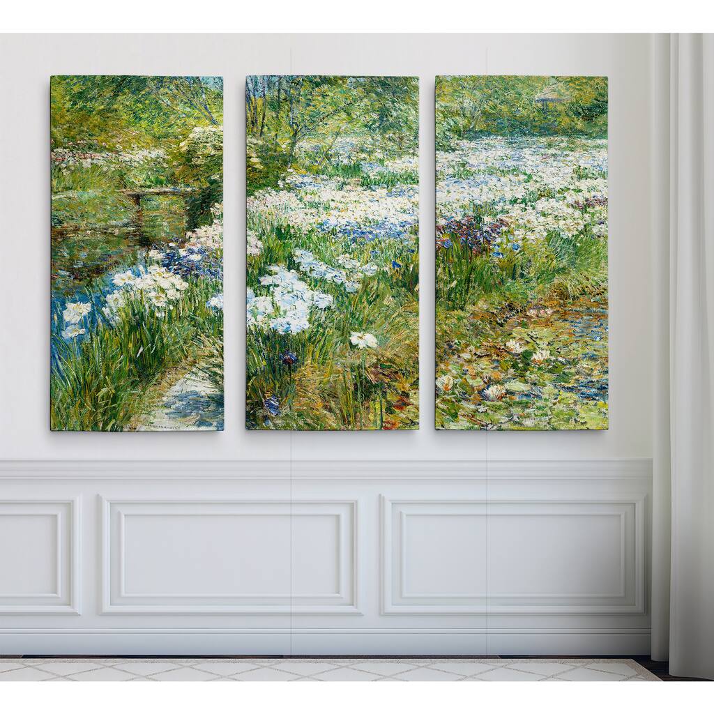 The-Water-Garden -by Childe-Hassam