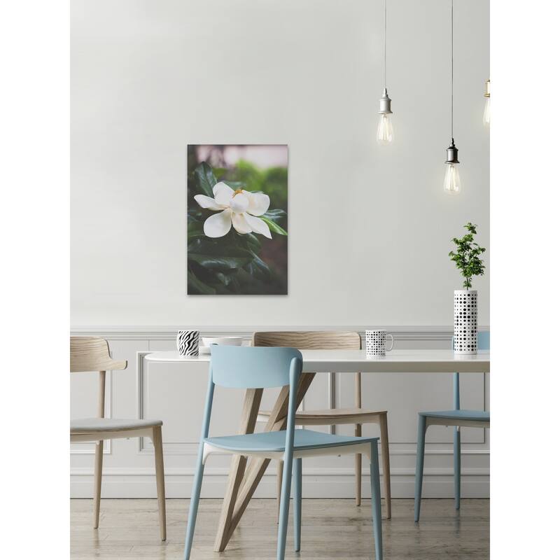 'Magnolia' Painting Print on Wrapped Canvas - White