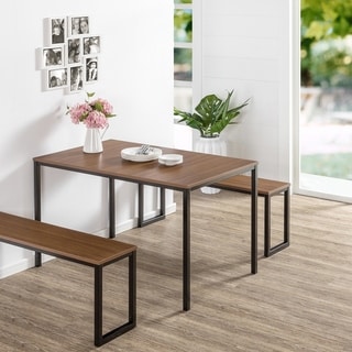 Priage Soho Dining Table and 2 Bench Set