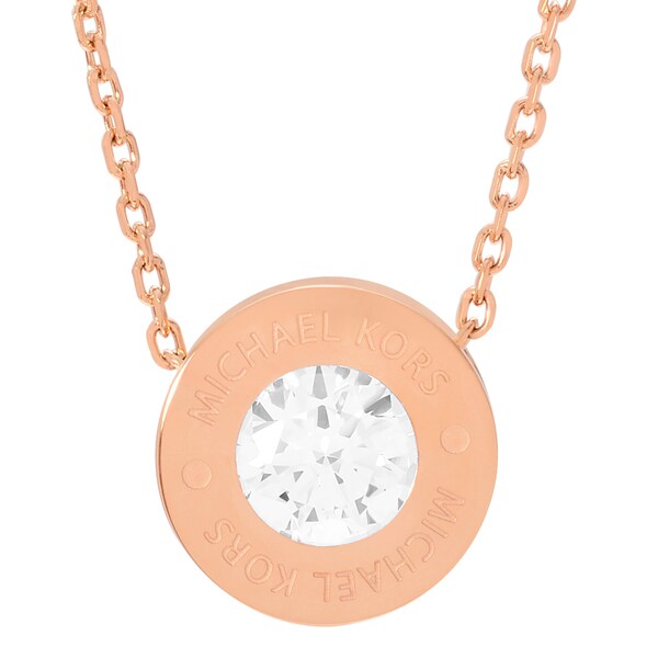 michael kors crystal circle pendant