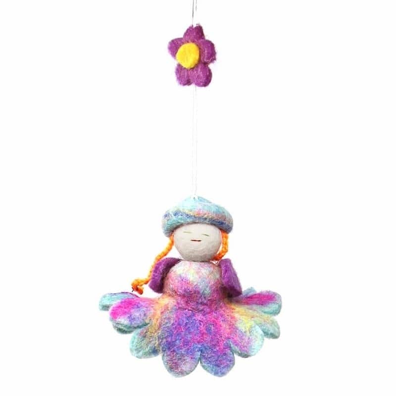 Taylor & Olive Tulip Handmade Felt Flower Fairy Mobile