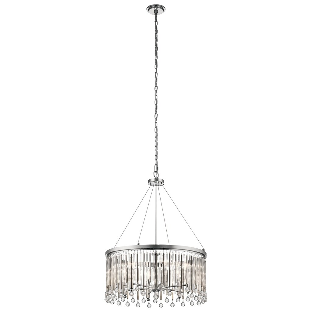 Kichler Lighting Piper Collection 6-light Chrome Chandelier/Pendant - Chandeliers For Bedrooms by Overstock.com