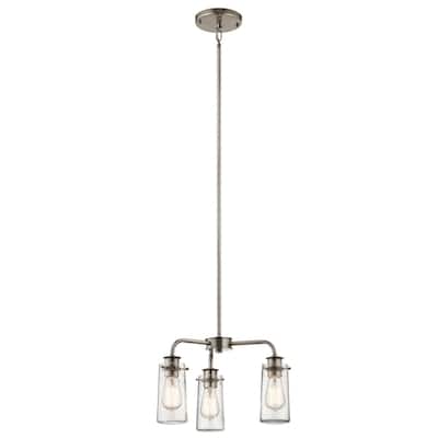 Kichler Lighting Braelyn 3-light Pewter Chandelier/Semi-Flush