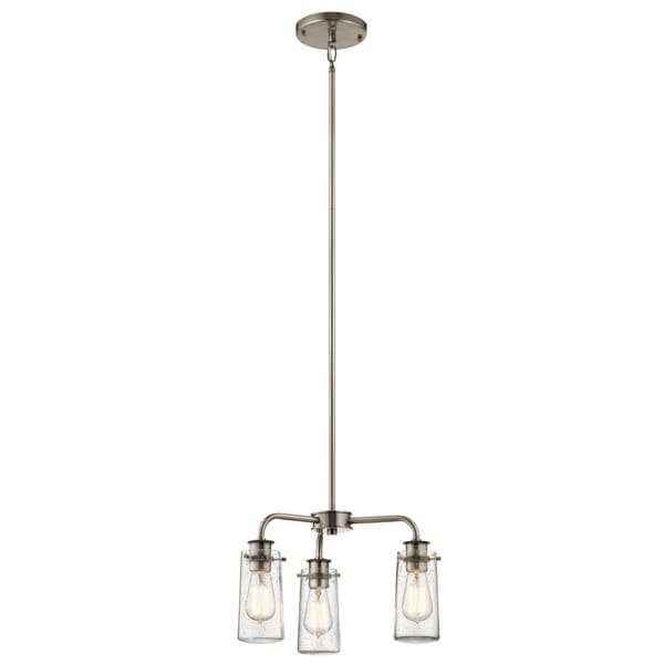 Kichler Lighting Braelyn 3 Light Pewter Chandelier Semi Flush Kichler Lighting Braelyn 3 Light Pewter Chandelier Semi Flush