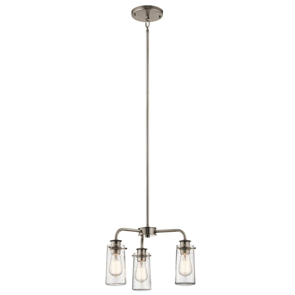 Kichler Lighting Braelyn 3-light Pewter Chandelier/Semi-Flush