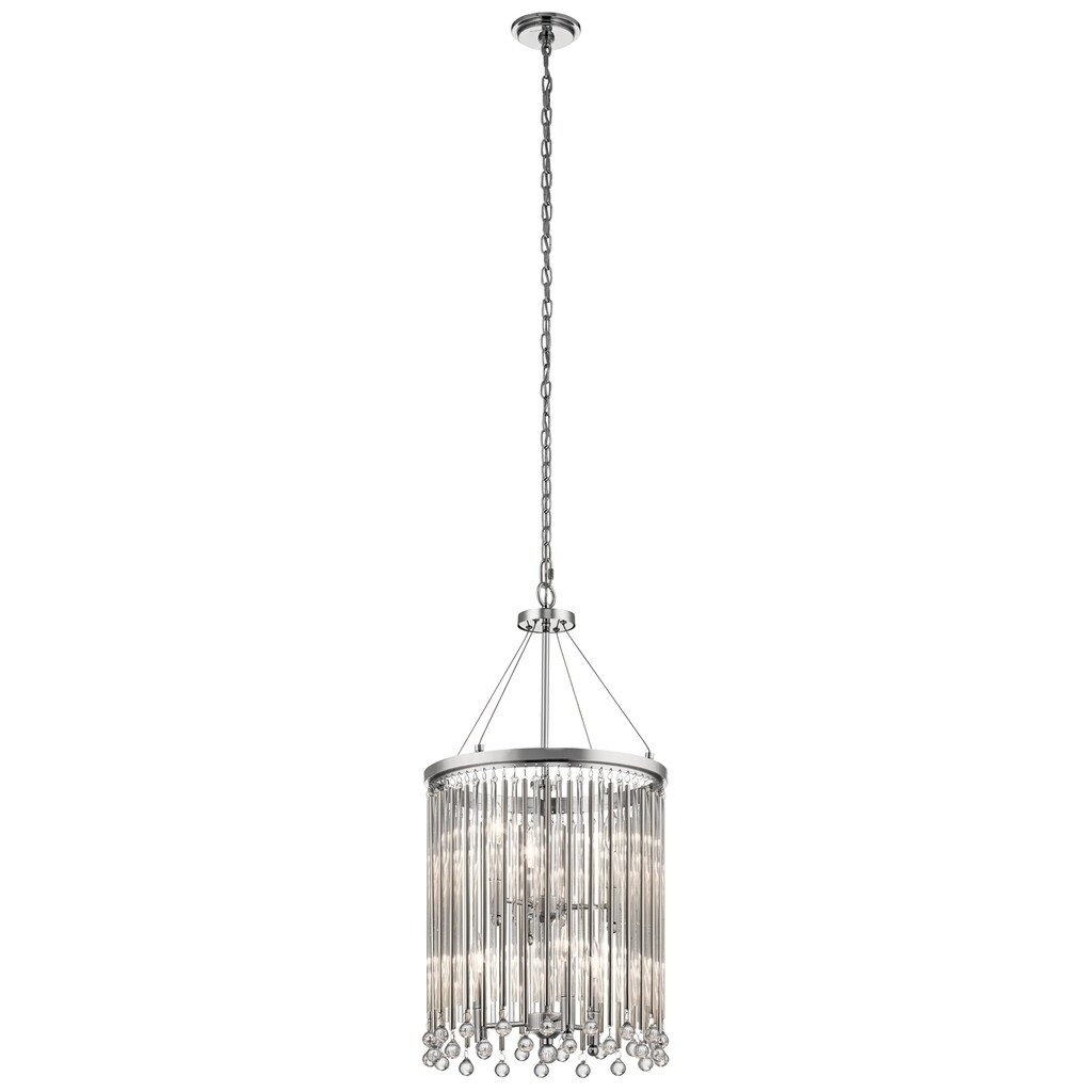 Kichler Lighting Piper Collection 6-light Chrome Foyer Chandelier - Chandeliers For Bedrooms by Overstock.com