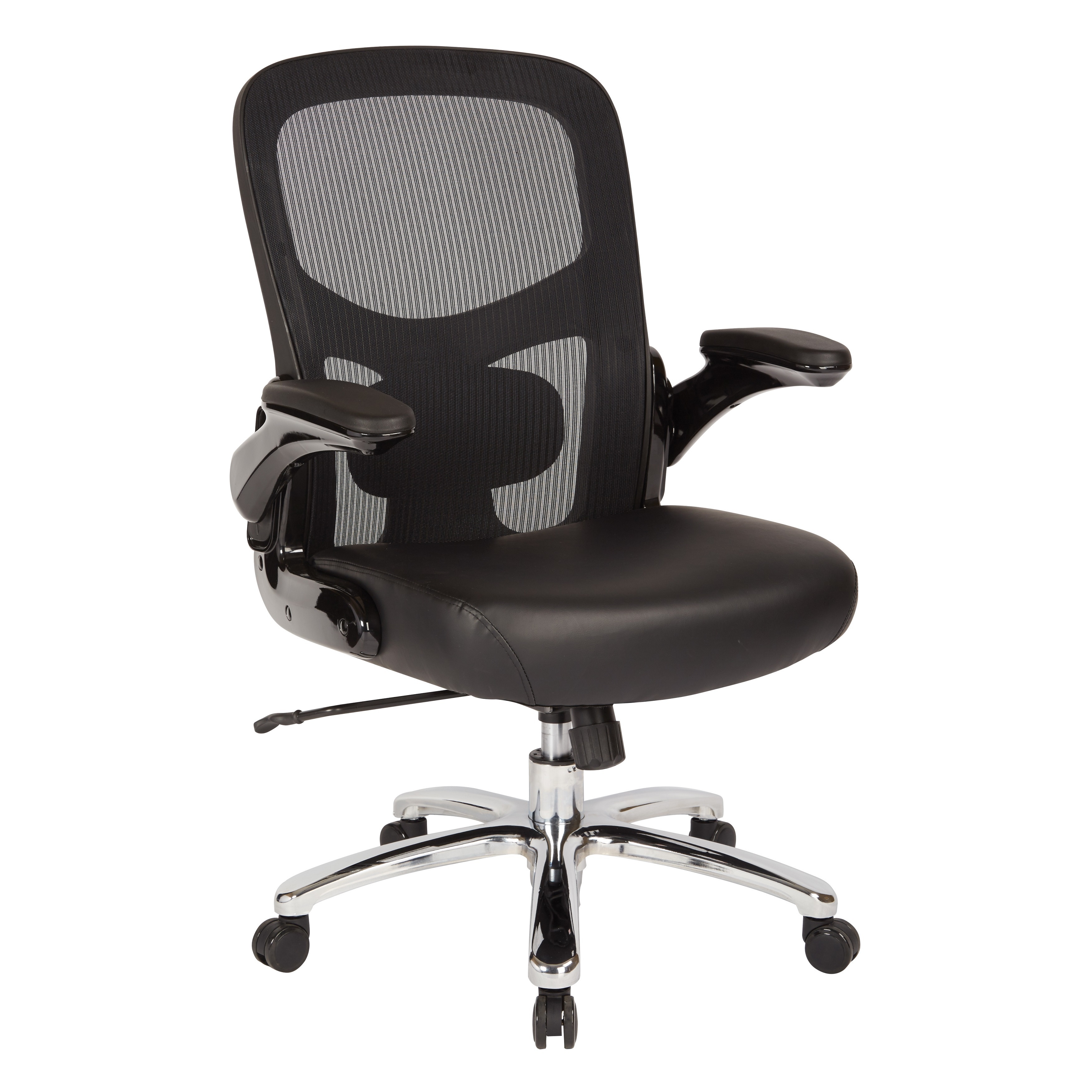 mesh and leather office chair