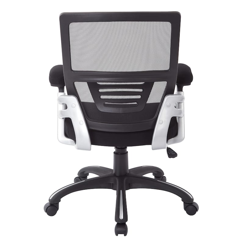 Black Mesh Back and Fabric Seat Office Chair with Nylon Base