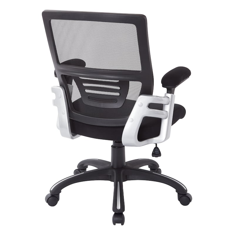 Black Mesh Back and Fabric Seat Office Chair with Nylon Base