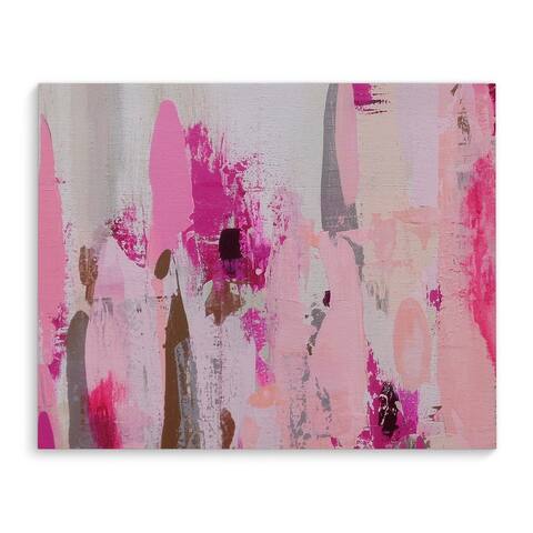Kavka Designs Cinderella's Slipper Pink/Purple/Grey/Brown Canvas Art