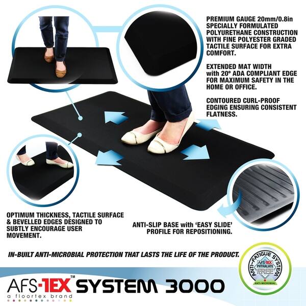 Shop Afs Tex 3000 Black Active Anti Fatigue Mat 20 X 39 1 8