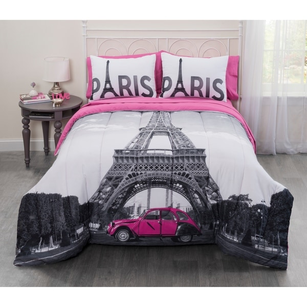 Shop Photo Real Paris Eiffel Tower 7-piece Bed in a Bag ...