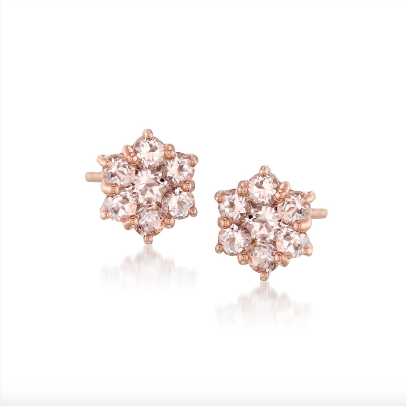 rose gold silver earrings