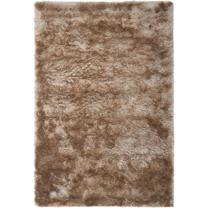Nourison Lush Plush Shag Area Rug - 4' x 6' - Taupe - Rectangle