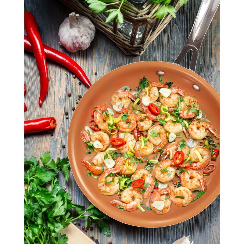 Gotham Steel 15 Piece Frying Pan and Pot Nonstick Cookware Set