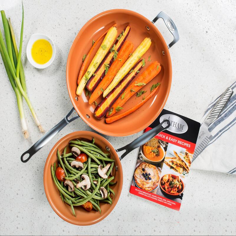 Gotham Steel 15 Piece Frying Pan and Pot Nonstick Cookware Set