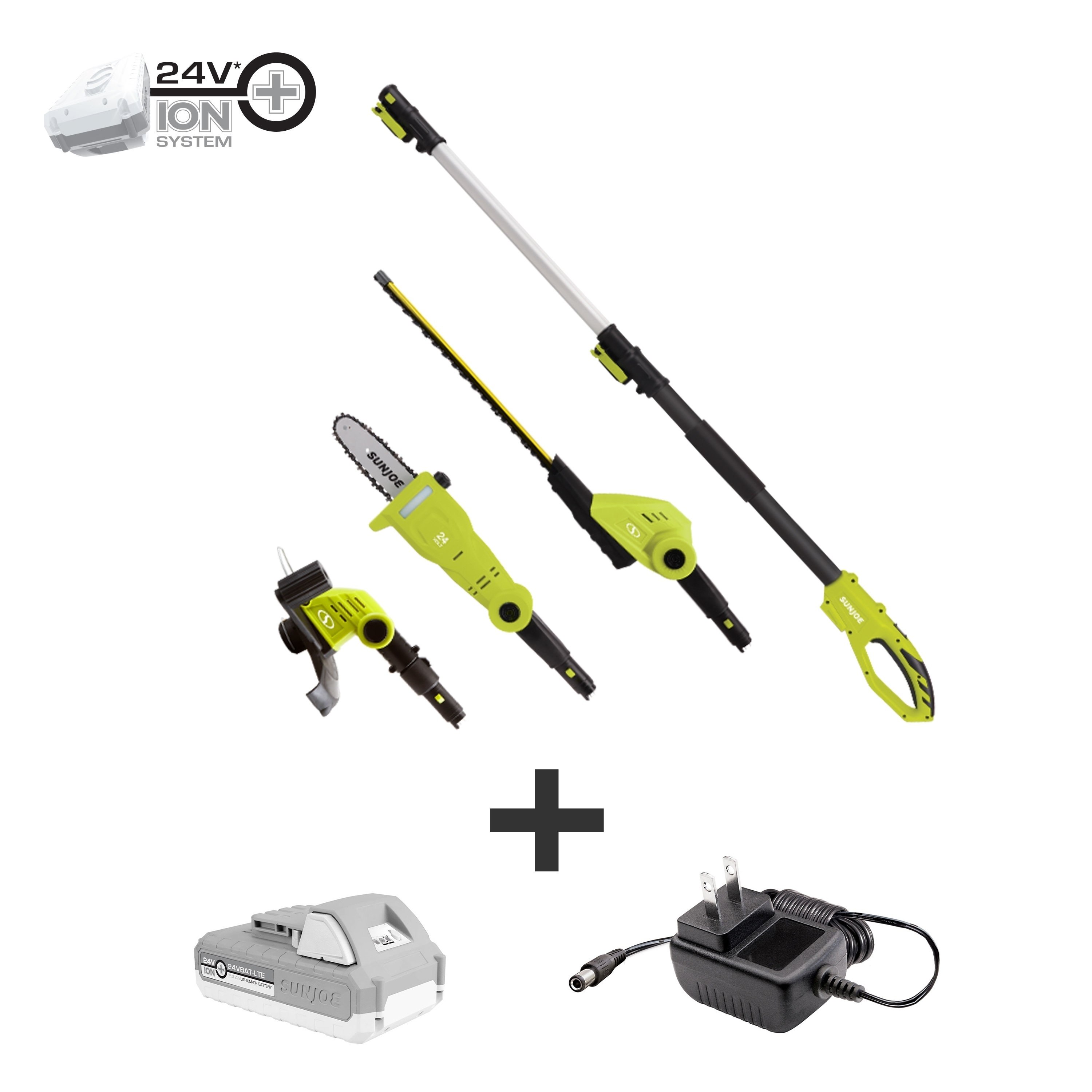Sun Joe GTS4002C 24V iON Cordless Lawn Care System Kit
